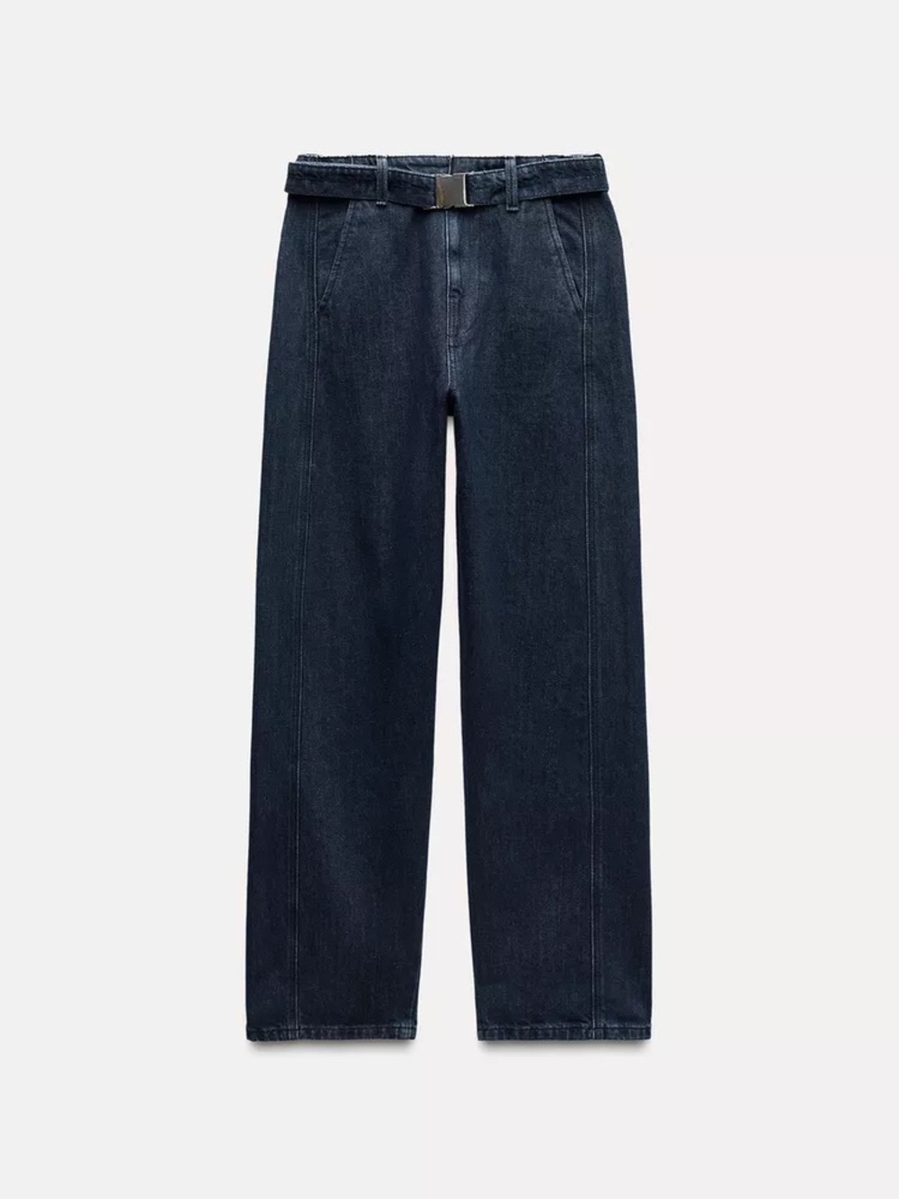Zara High Waist Wide-Leg Jeans with Belt